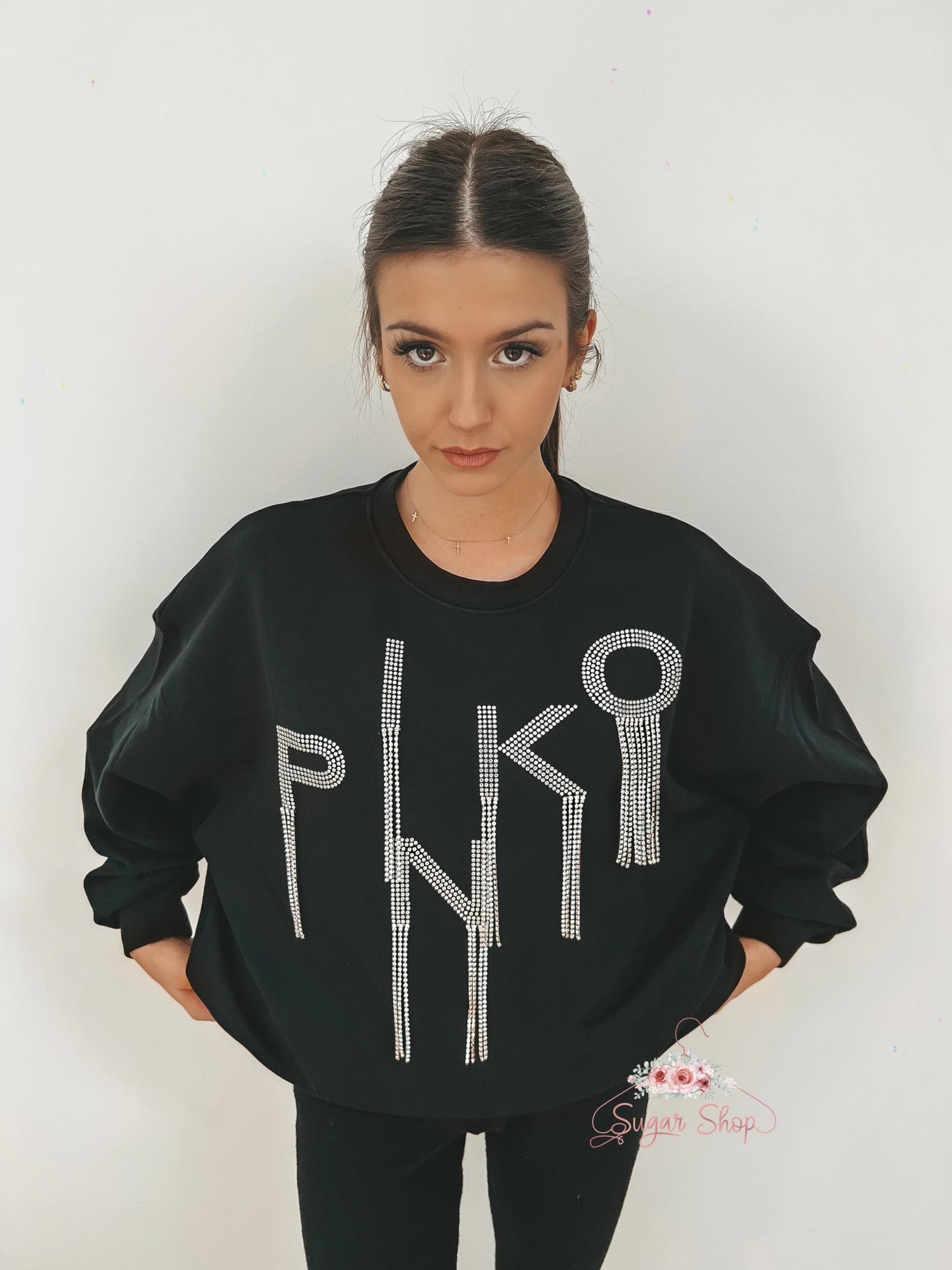 PINKO BLUZA MIRAMARE MAGLIA FELPA - obrazek 3