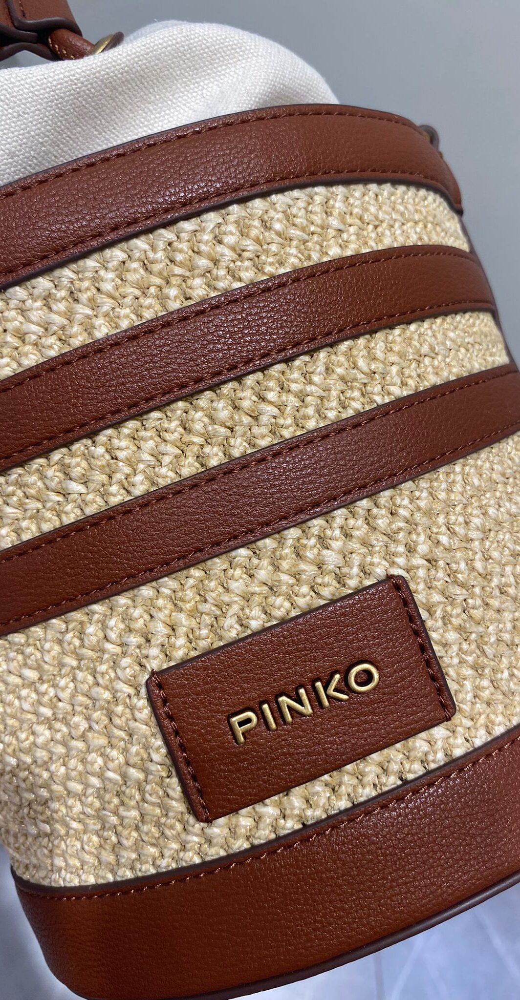PINKO Teiro Bucket Rafia